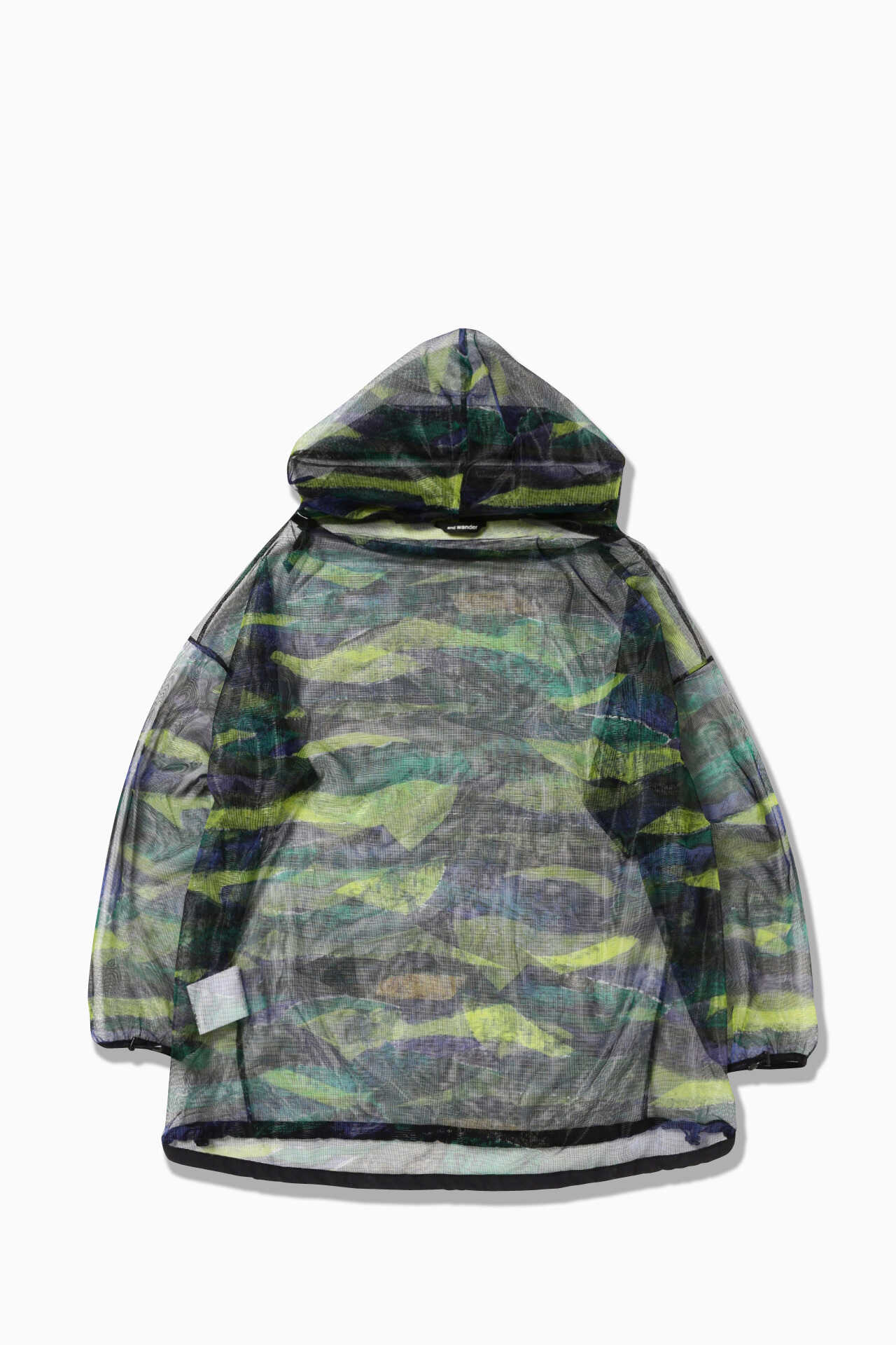 printed bug mesh hoodie