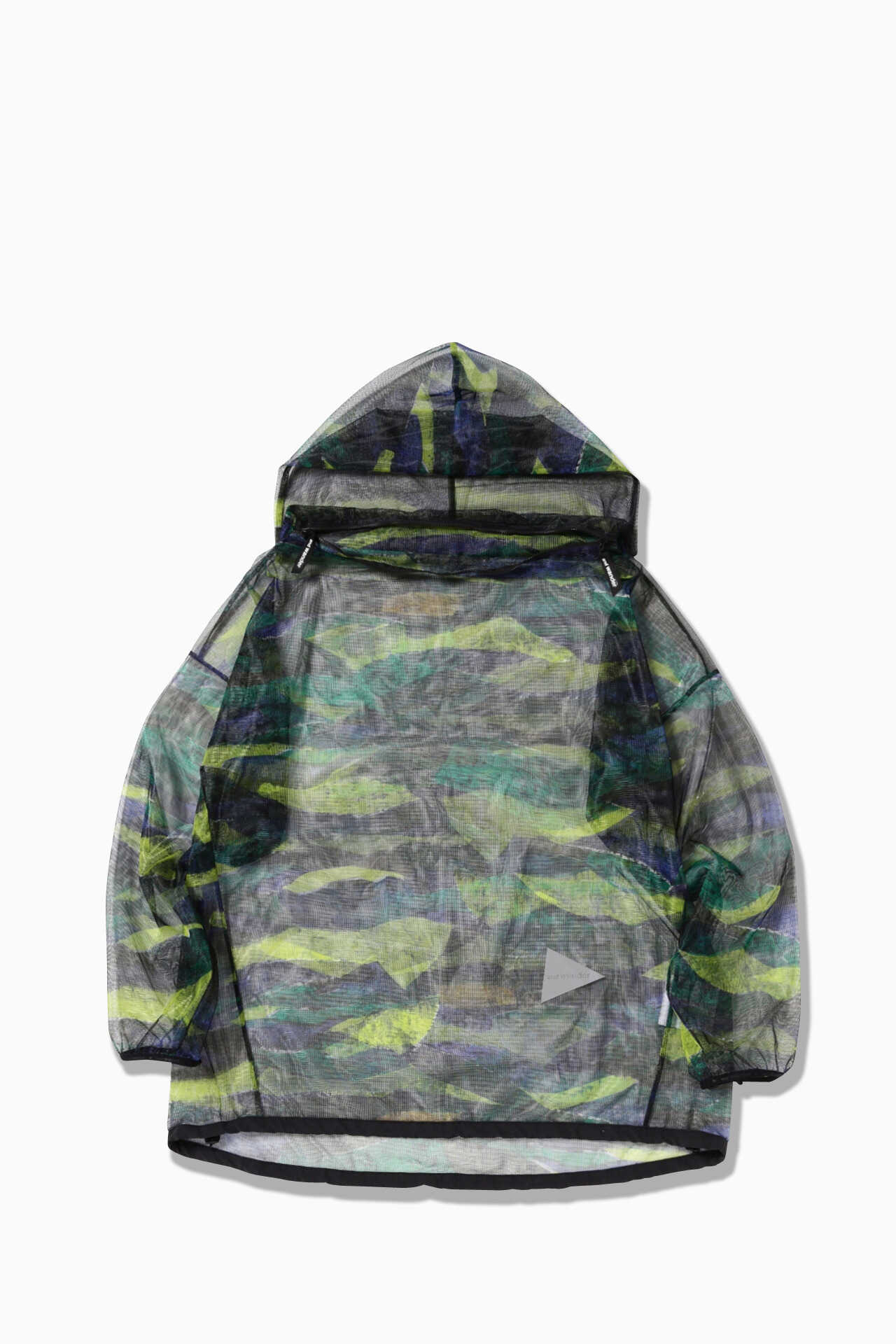 printed bug mesh hoodie