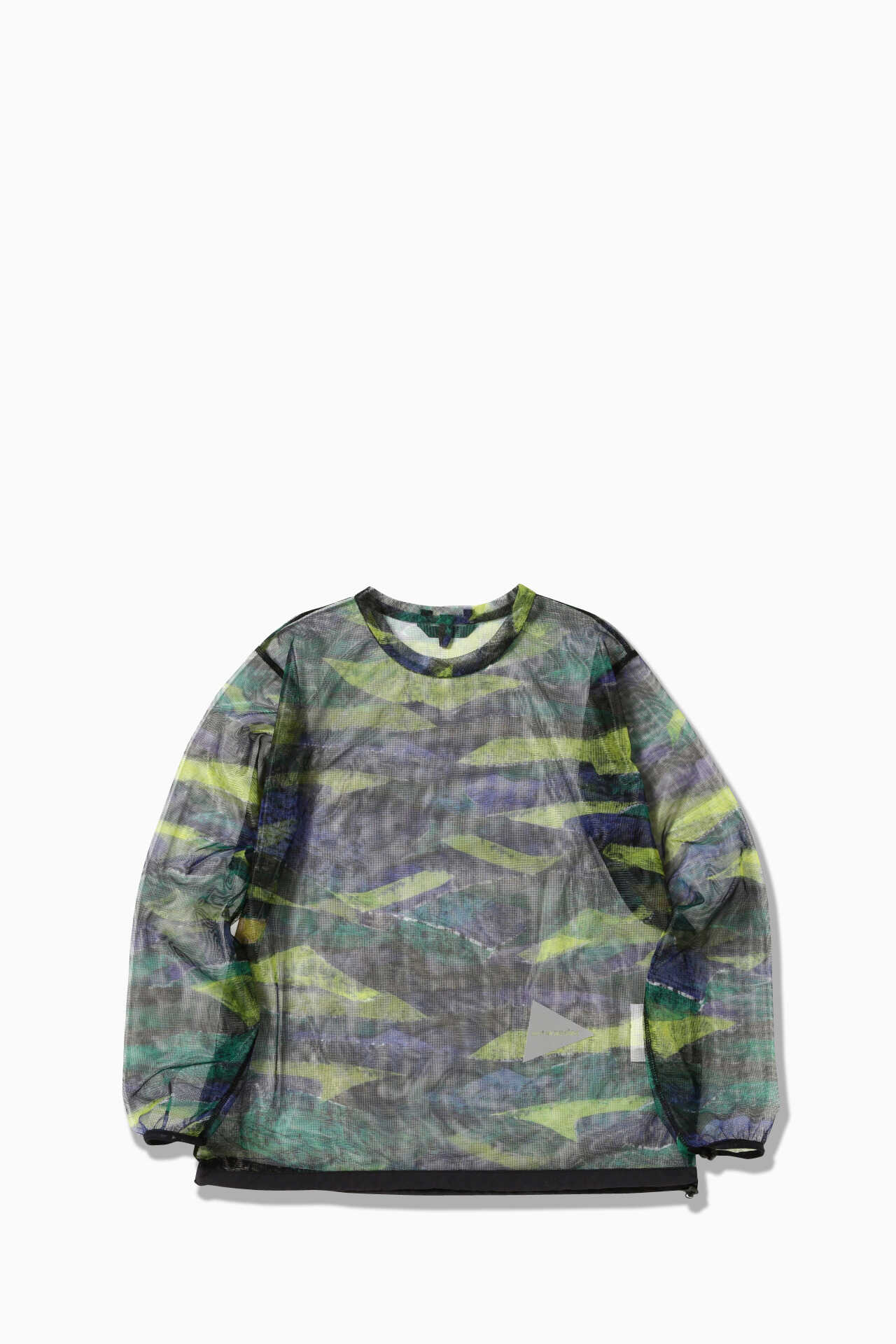 printed bug mesh pullover