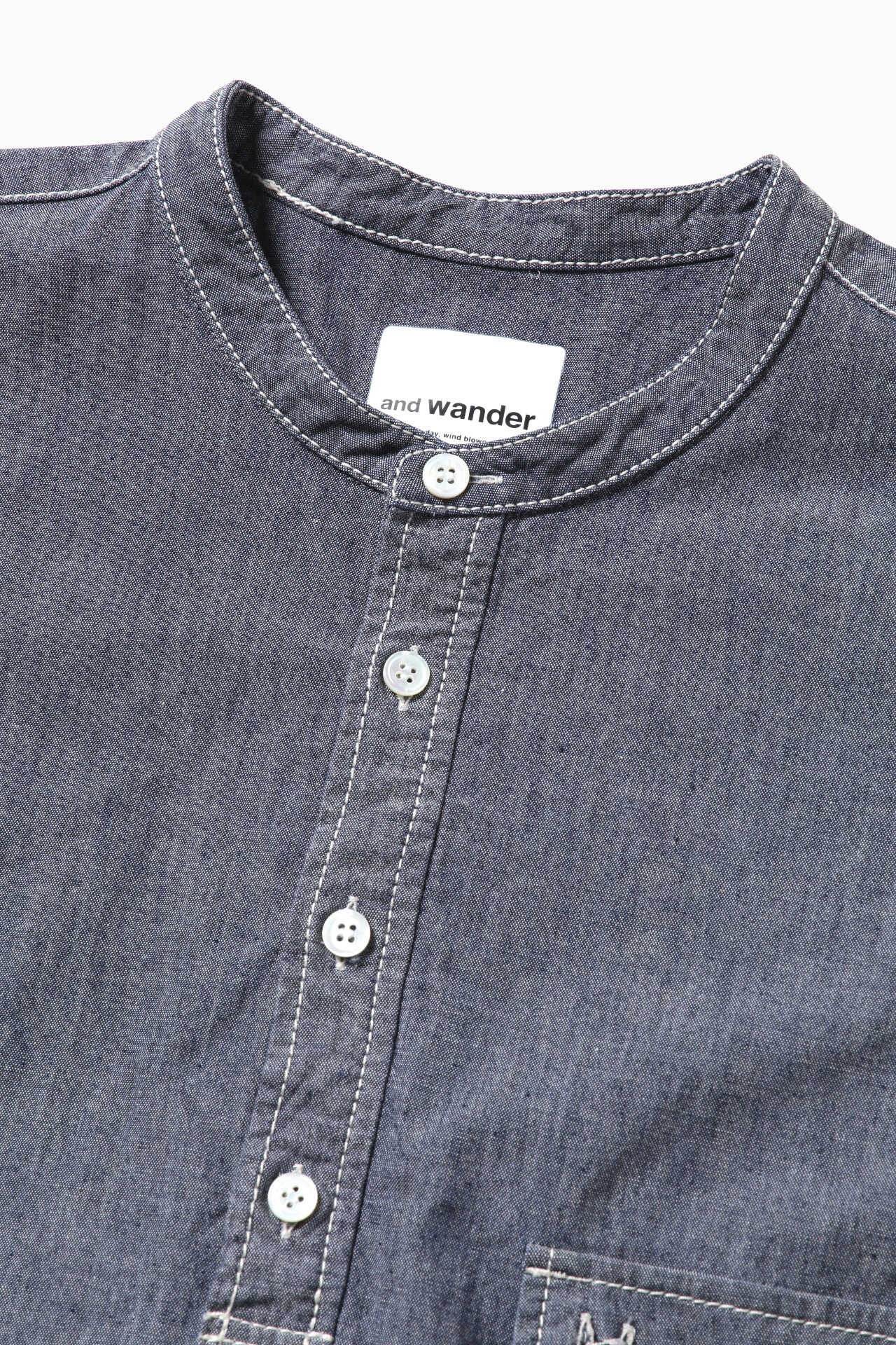 CORDURA indigo chambray short sleeve shirt