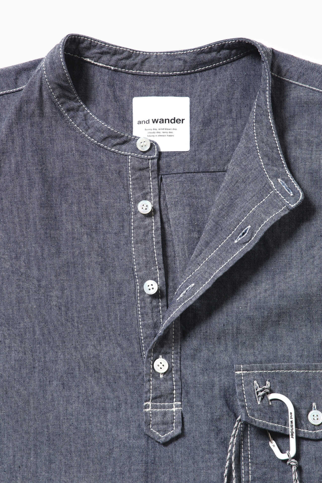 CORDURA indigo chambray short sleeve shirt