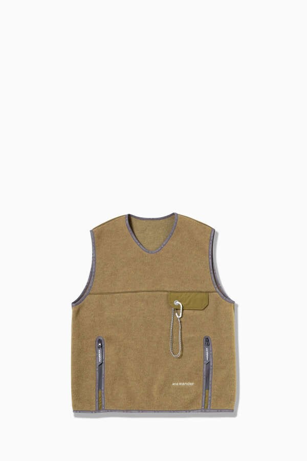 wool fleece vest（574128109900010） | and wander ( アンドワンダー