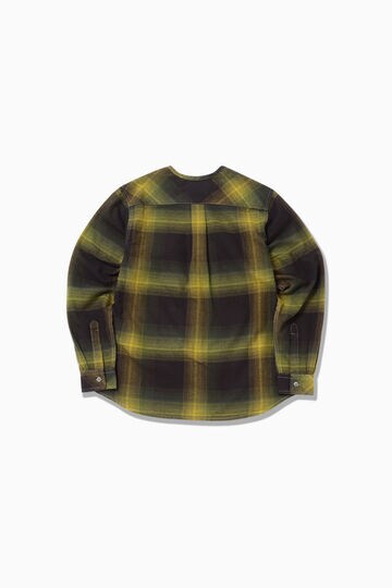 thermonel check collarless LS shirt (W)