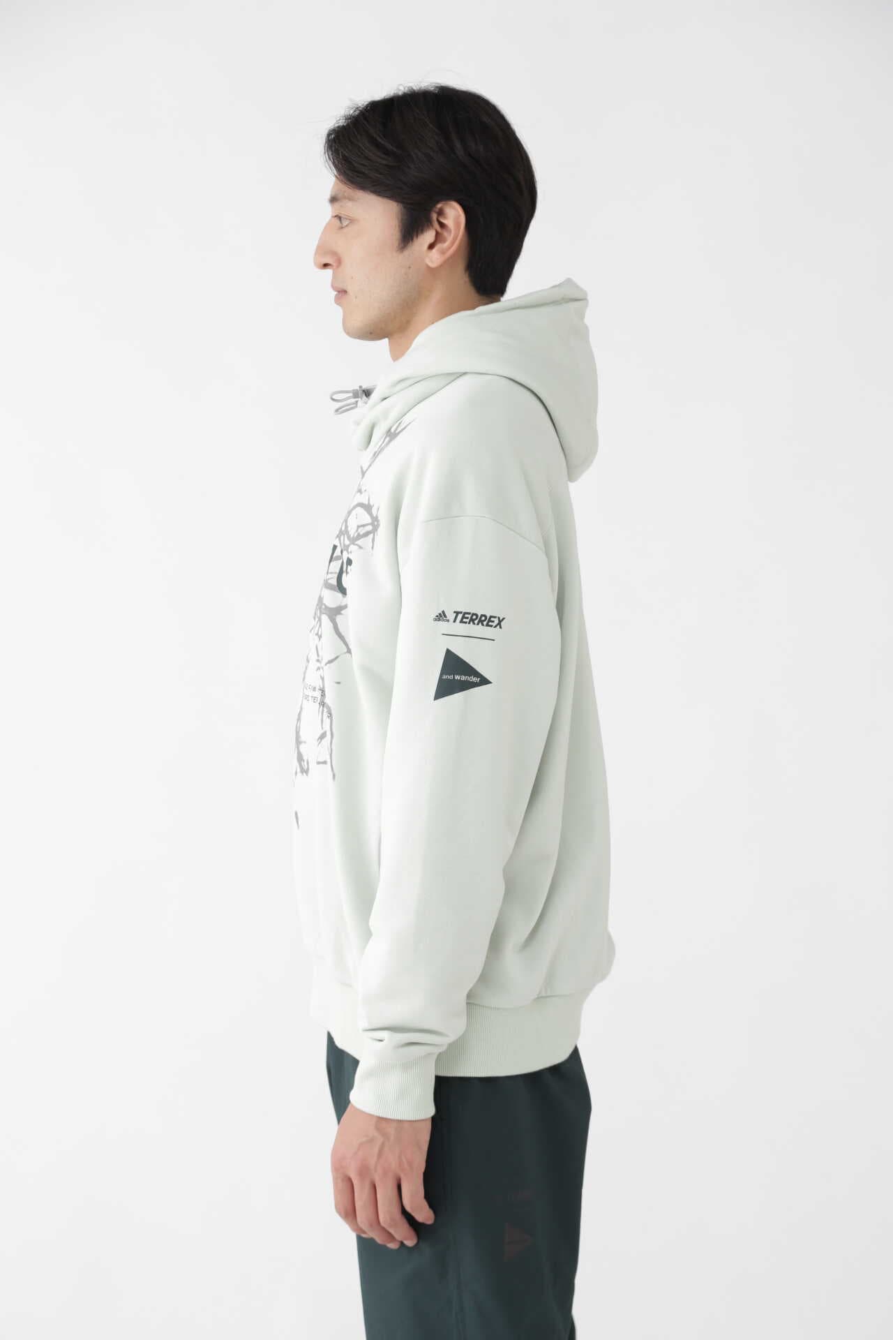 adidas TERREX × and wander  graphic hoodie