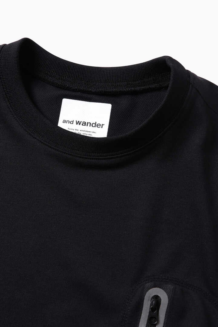 and wander アンドワンダー　seamless Tシャツ　ブラック