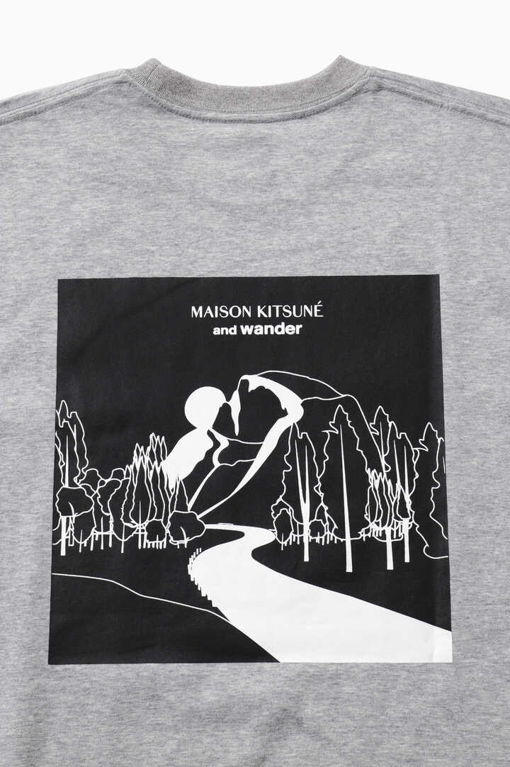 MAISON KITSUNÉ × and wander DRY COTTON T MOUNTAIN | cut_knit | and