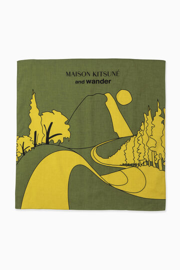 MAISON KITSUNÉ × and wander COTTON BANDANA