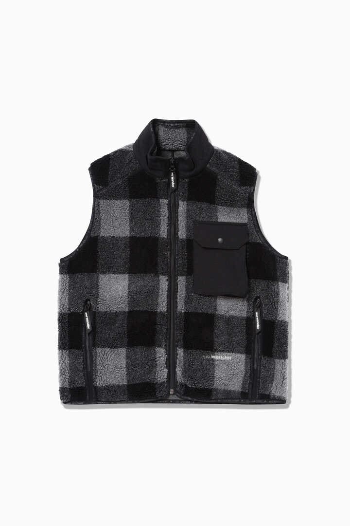 check boa vest | outerwear | and wander ONLINE STORE