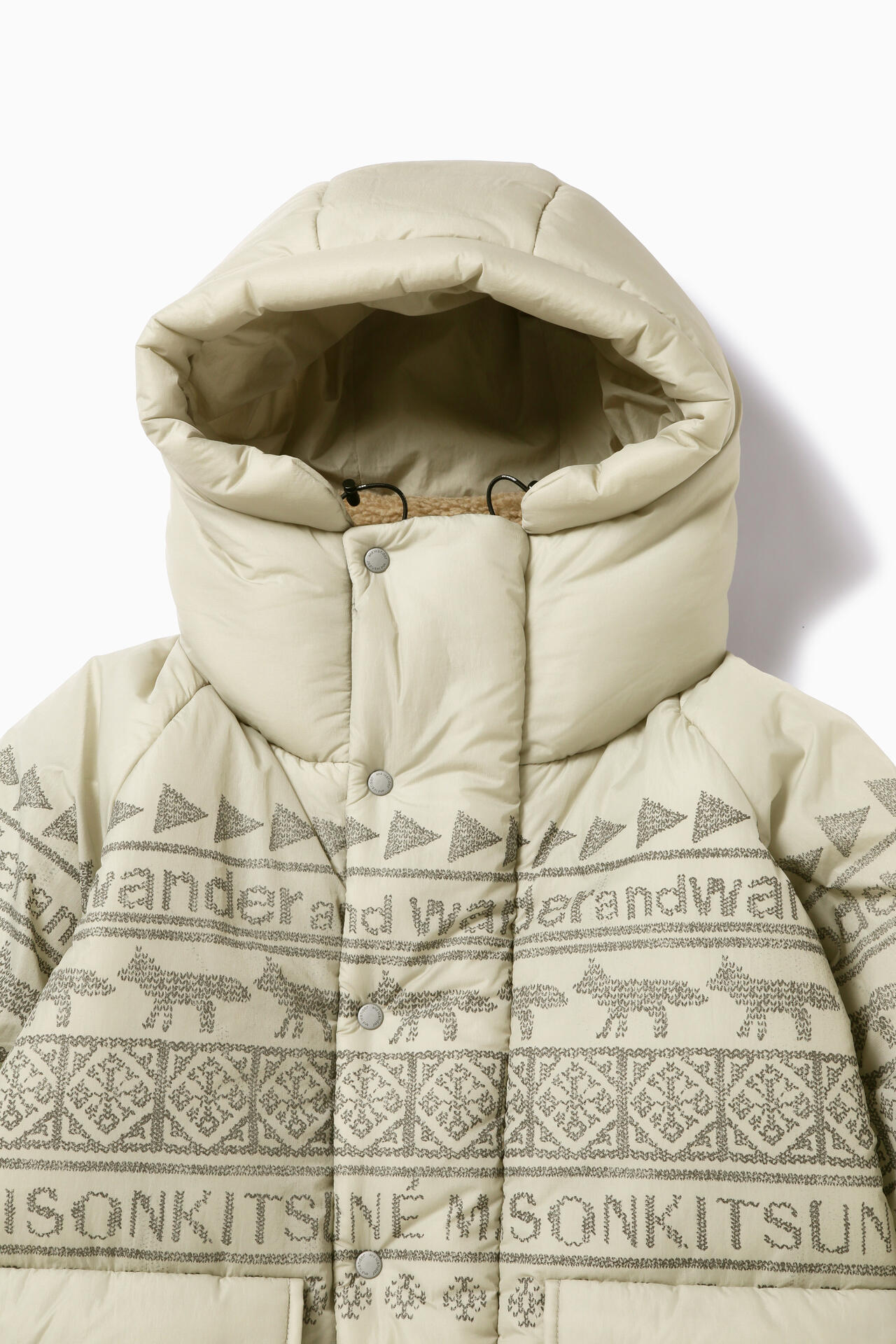 MAISON KITSUNÉ × and wander nordic border insulation jacket 