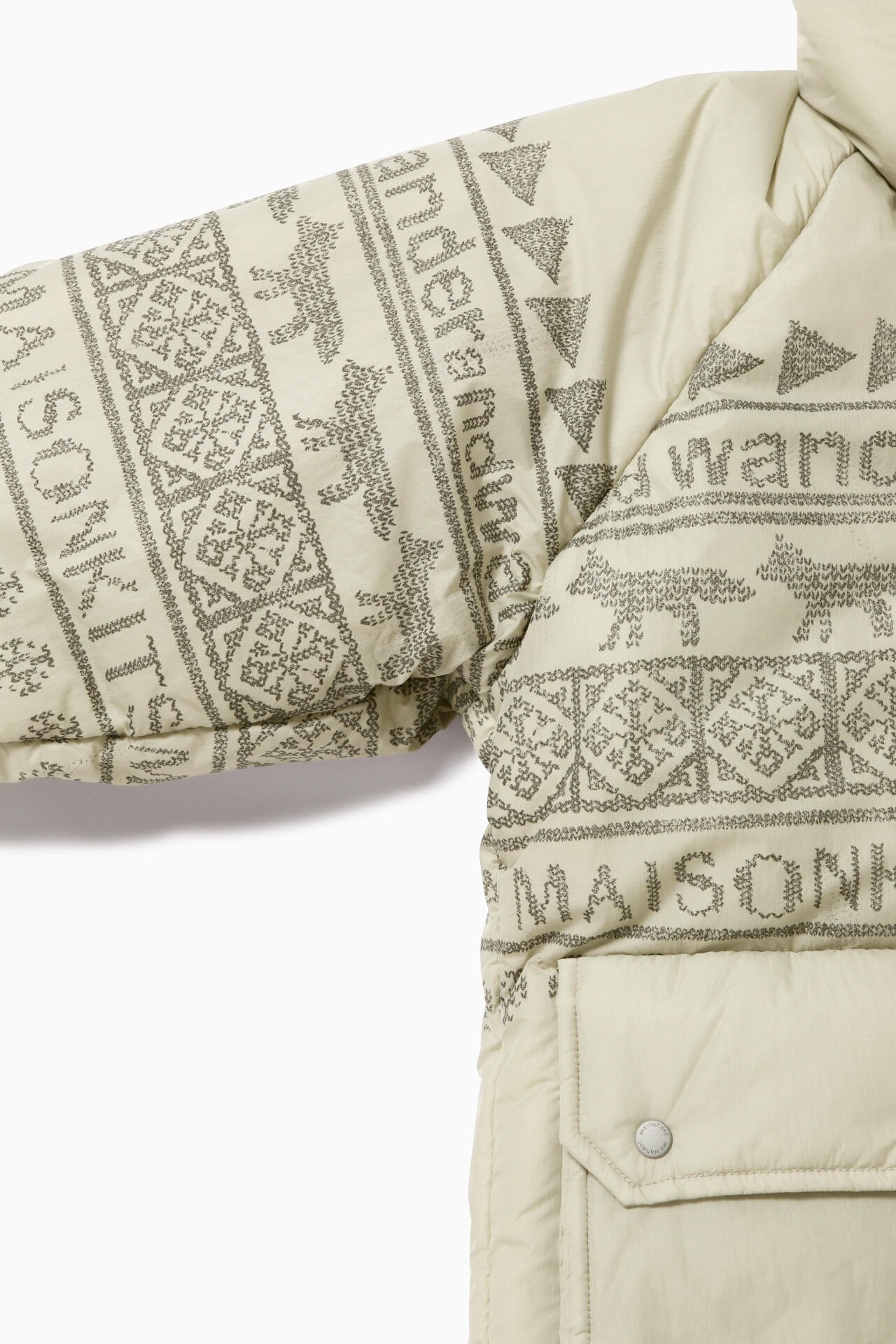 MAISON KITSUNÉ × and wander nordic border insulation jacket 