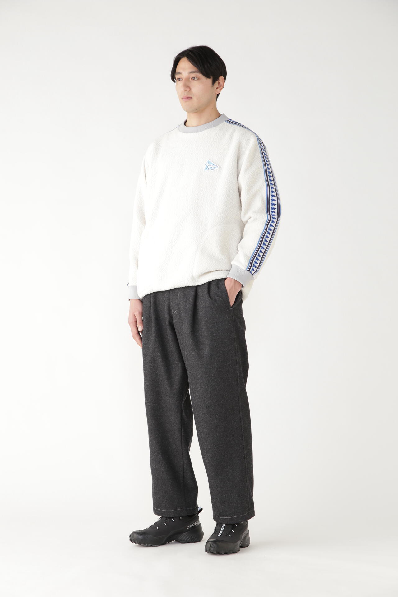 MAISON KITSUNÉ × and wander fleece pullover