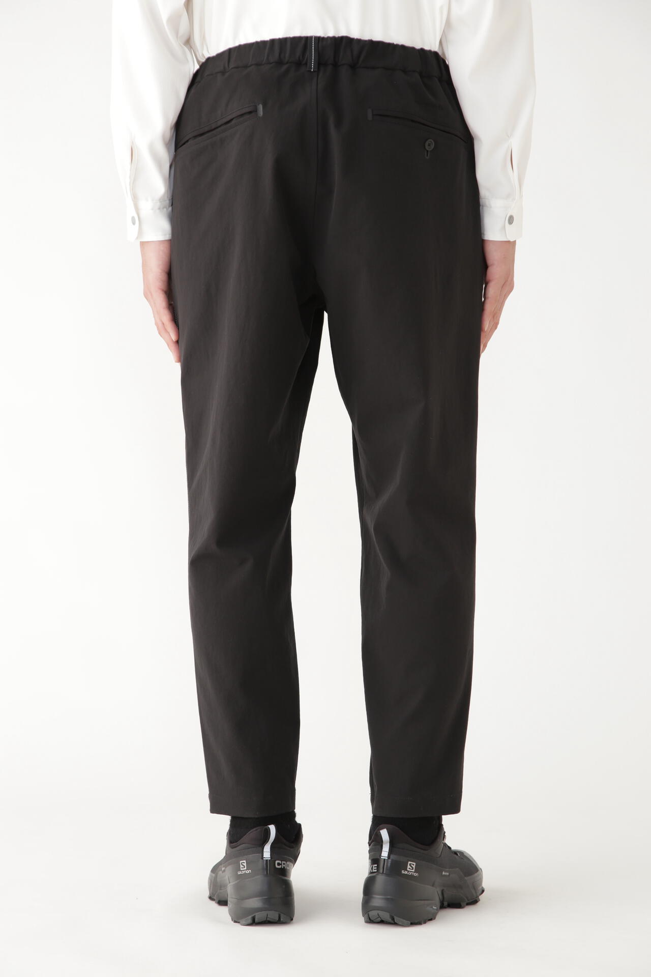 plain tapered stretch pants