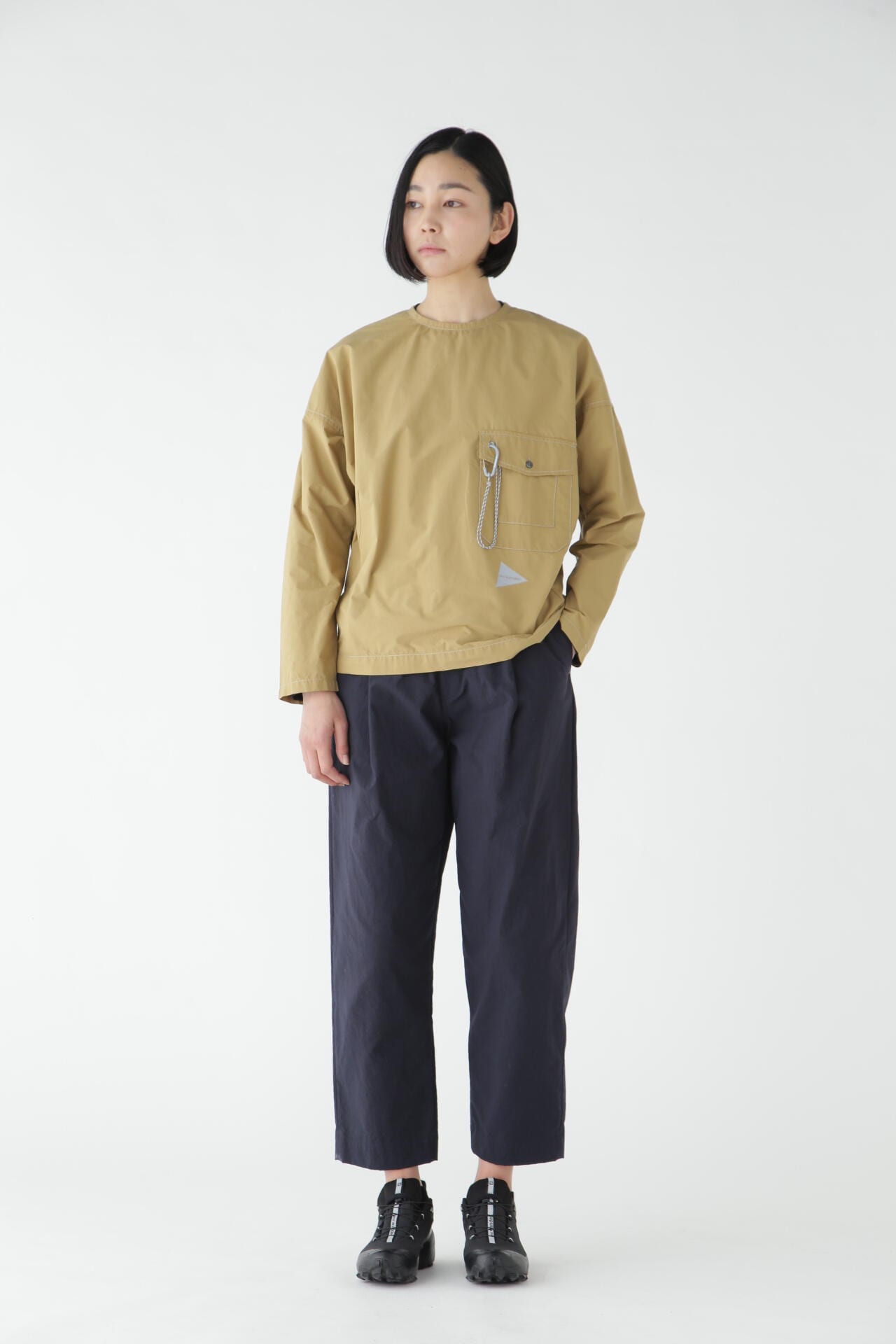 nylon chino tuck tapered pants | bottoms | and wander ONLINE STORE