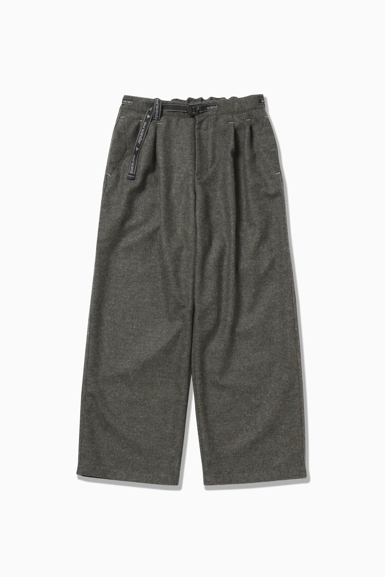 REWOOL tweed wide pants | bottoms | and wander ONLINE STORE
