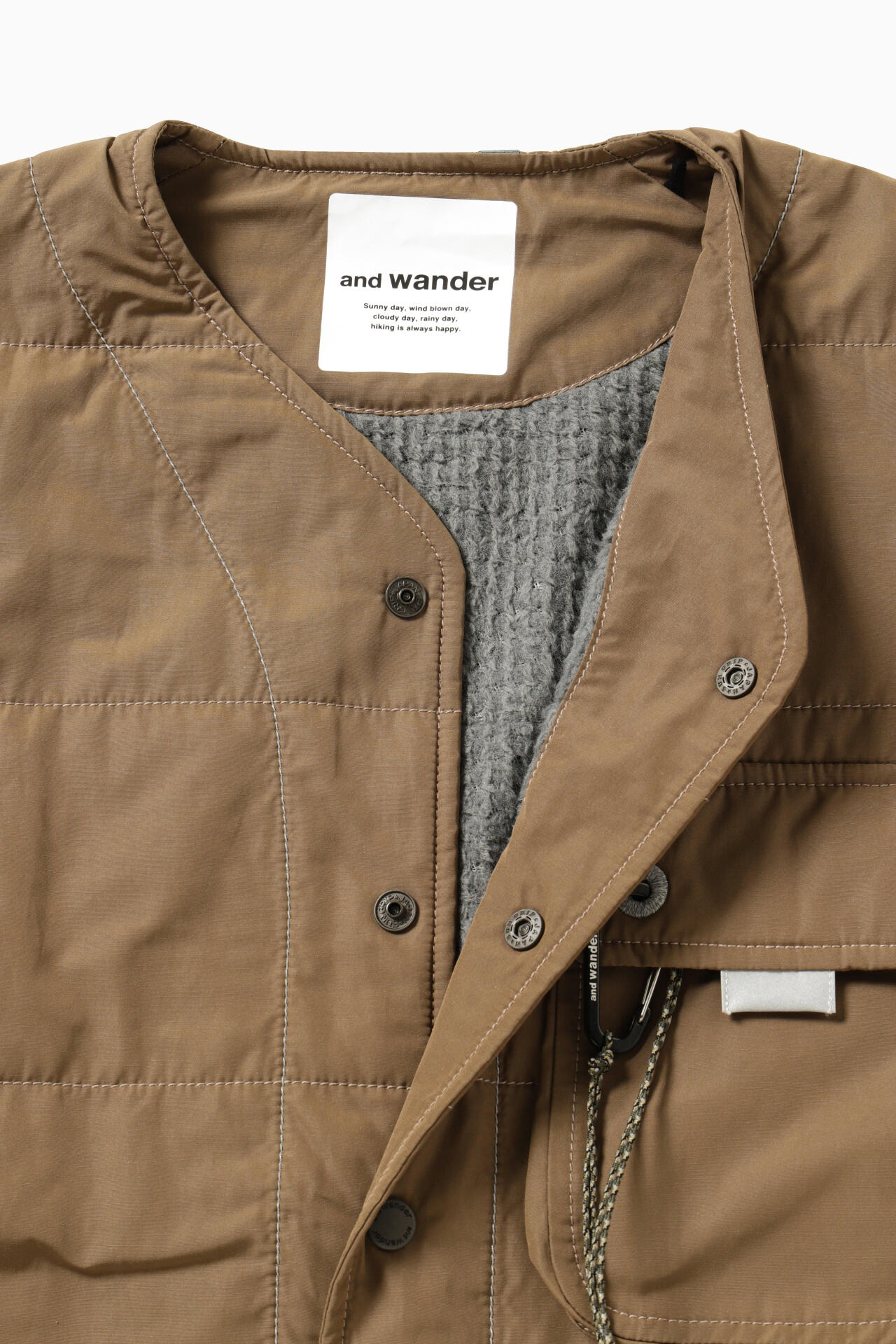 T/C alpha collarless shirt jacket | shirts | and wander ONLINE STORE