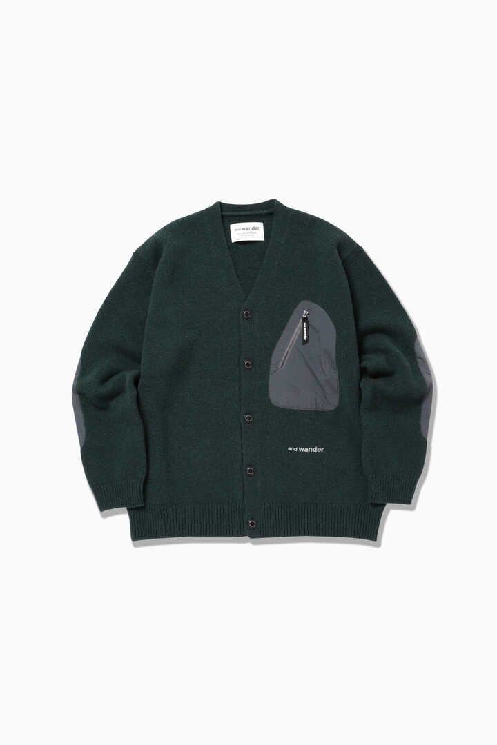 【送料無料・BEAMS BOY】Shetland Cardigan Green