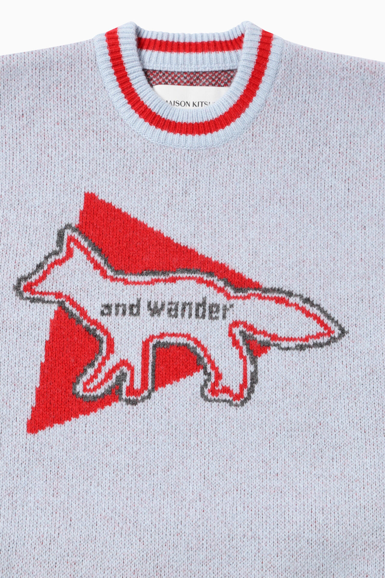 MAISON KITSUNÉ × and wander knit pullover