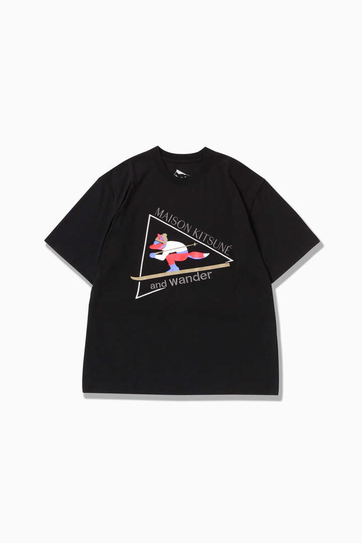 MAISON KITSUNÉ × and wander skiing fox dry cotton T | cut_knit