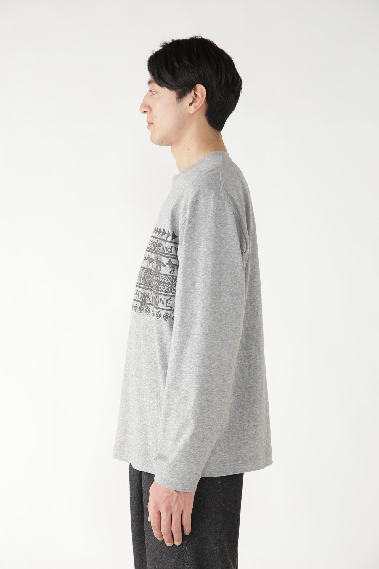 MAISON KITSUNÉ × and wander nordic border dry cotton T