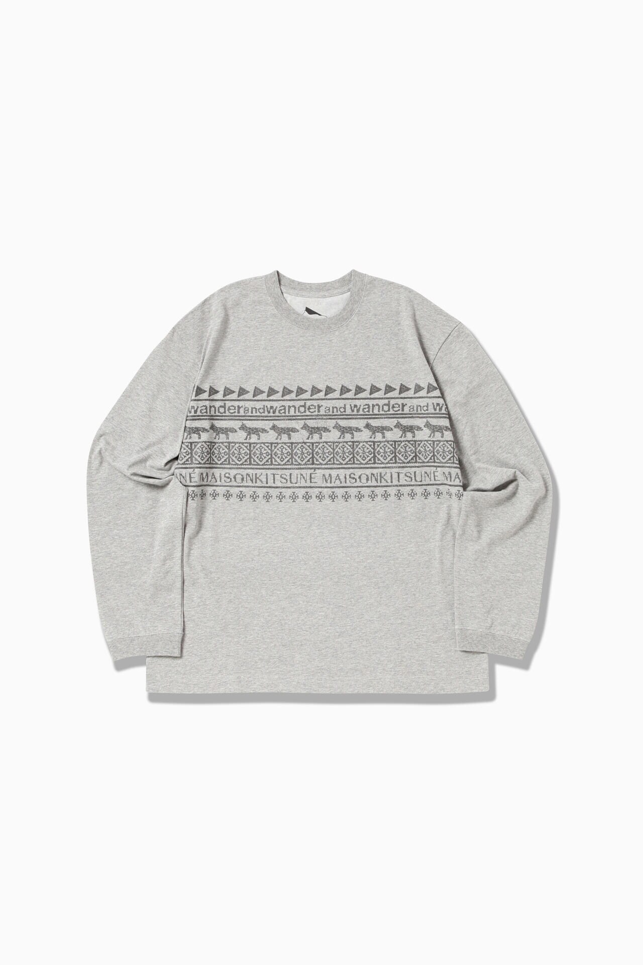 MAISON KITSUNÉ × and wander nordic border dry cotton T