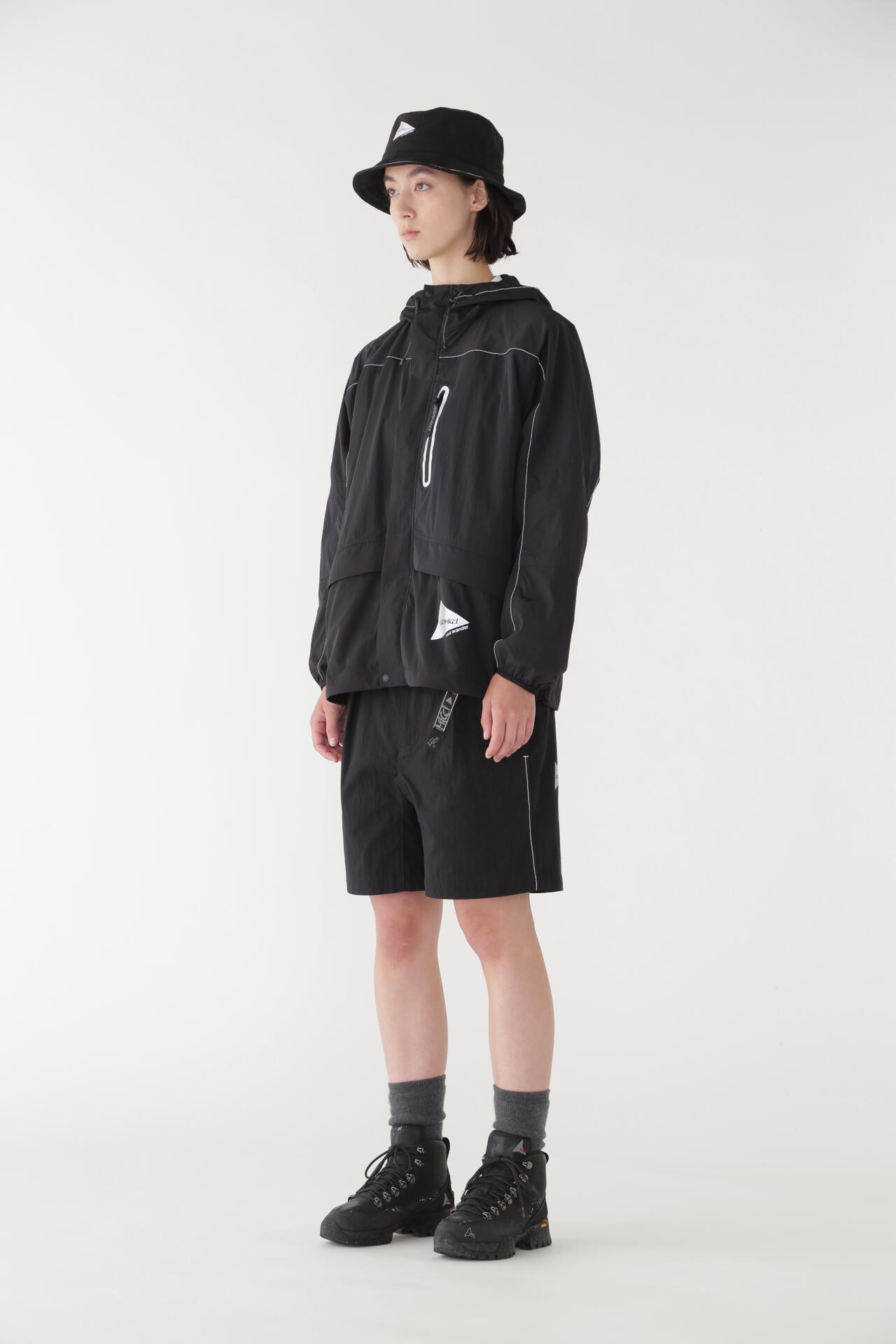 GRAMICCI × and wander PATCHWORK WIND HOODIE | outerwear | and ...