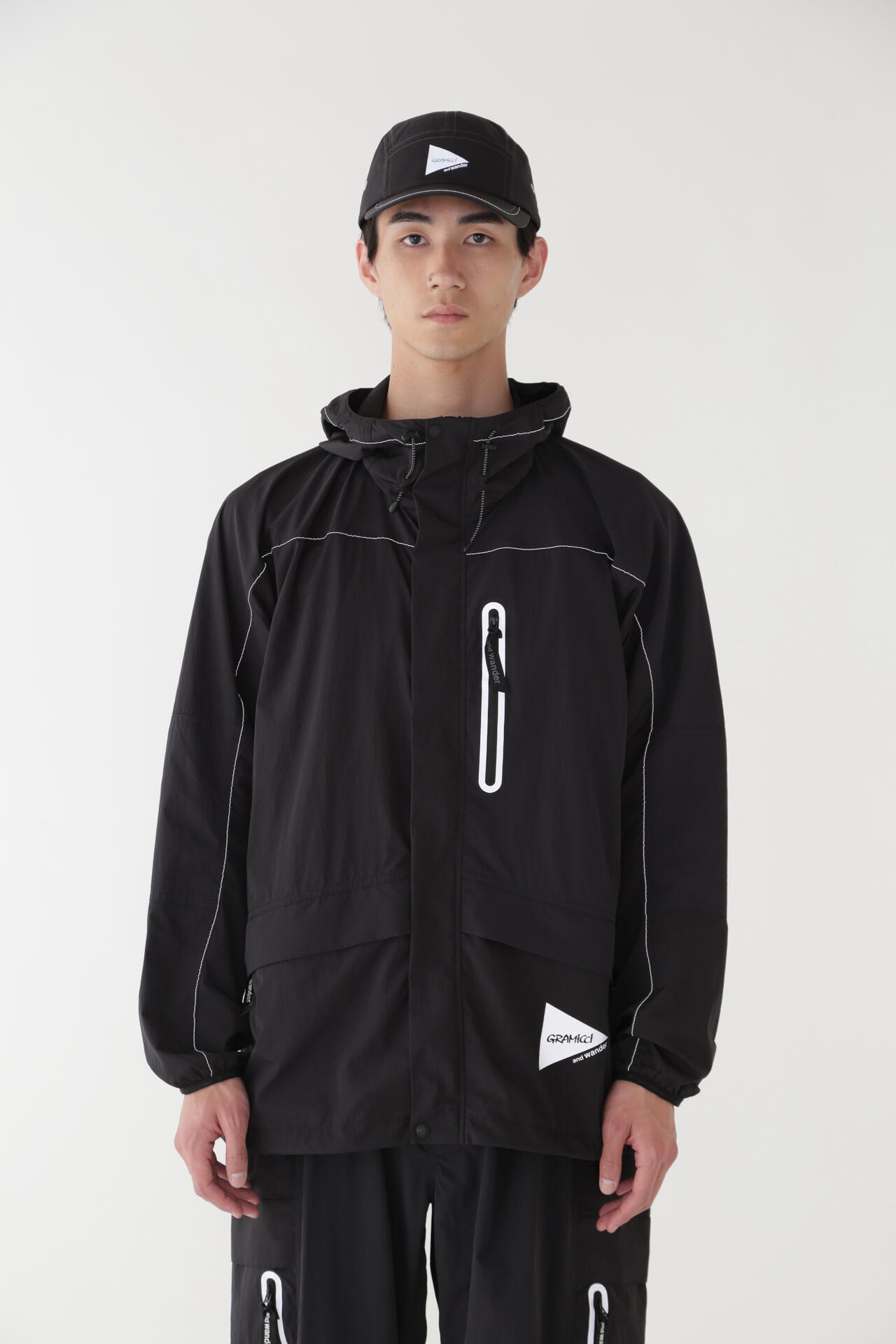 GRAMICCI × and wander PATCHWORK WIND HOODIE | outerwear | and ...