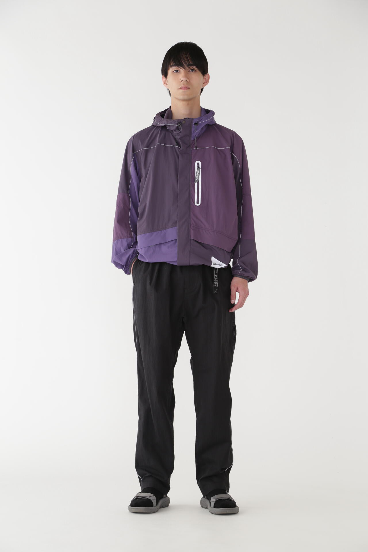 GRAMICCI × and wander PATCHWORK WIND HOODIE | outerwear | and 