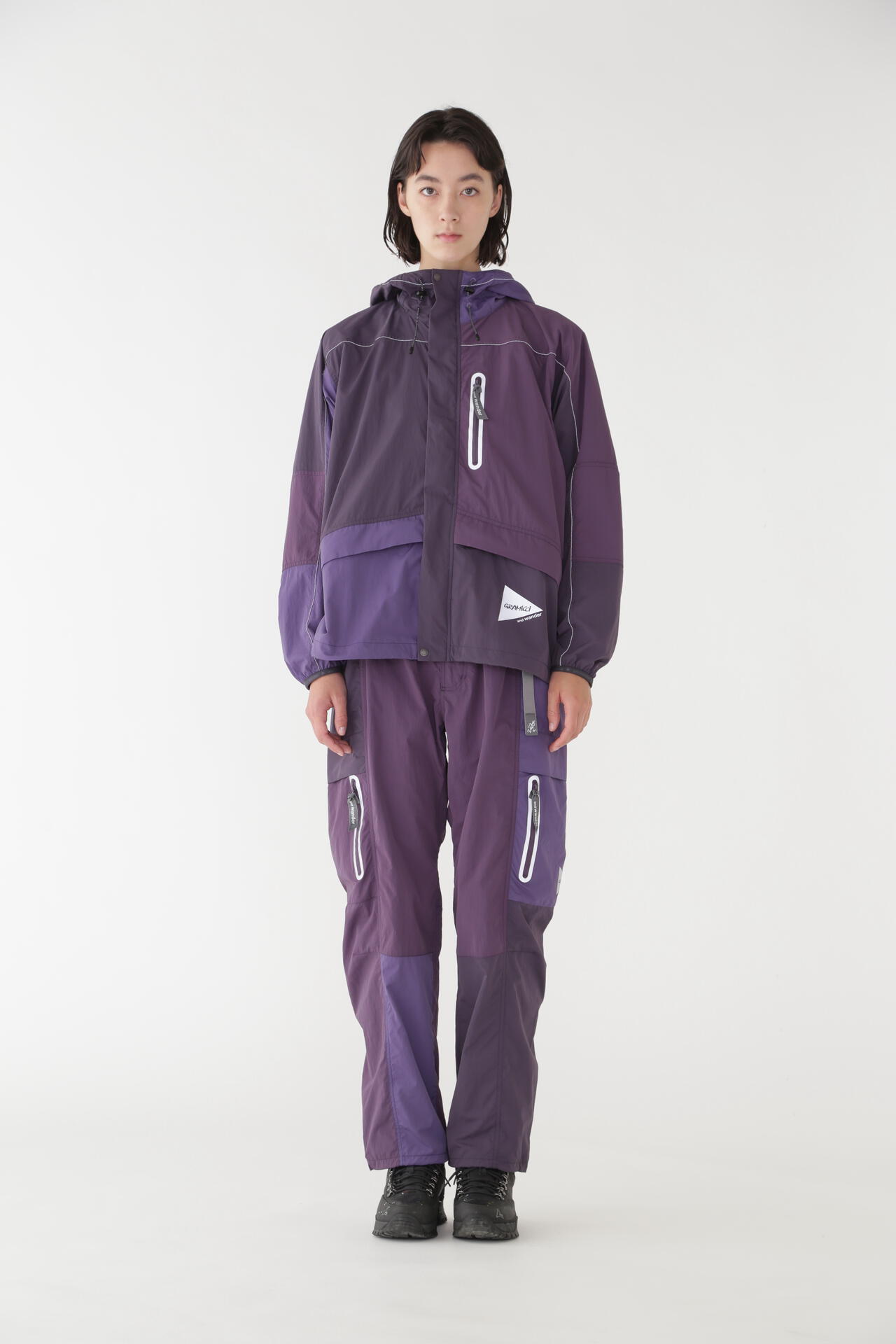 GRAMICCI × and wander PATCHWORK WIND HOODIE | outerwear | and 