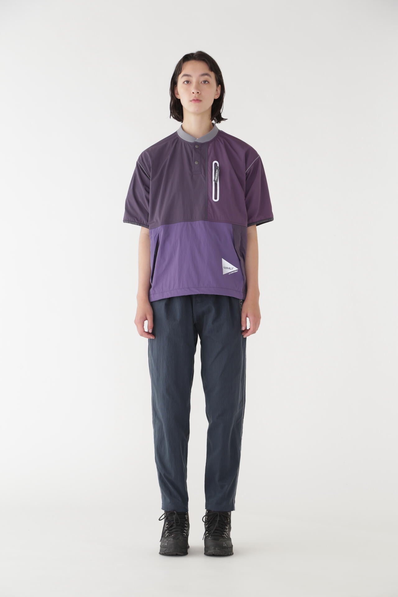 GRAMICCI × and wander PATCHWORK WIND TEE