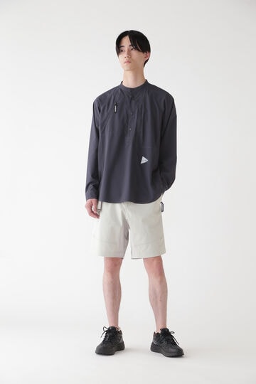 stretch rip band collar shirt