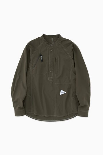 stretch rip band collar shirt