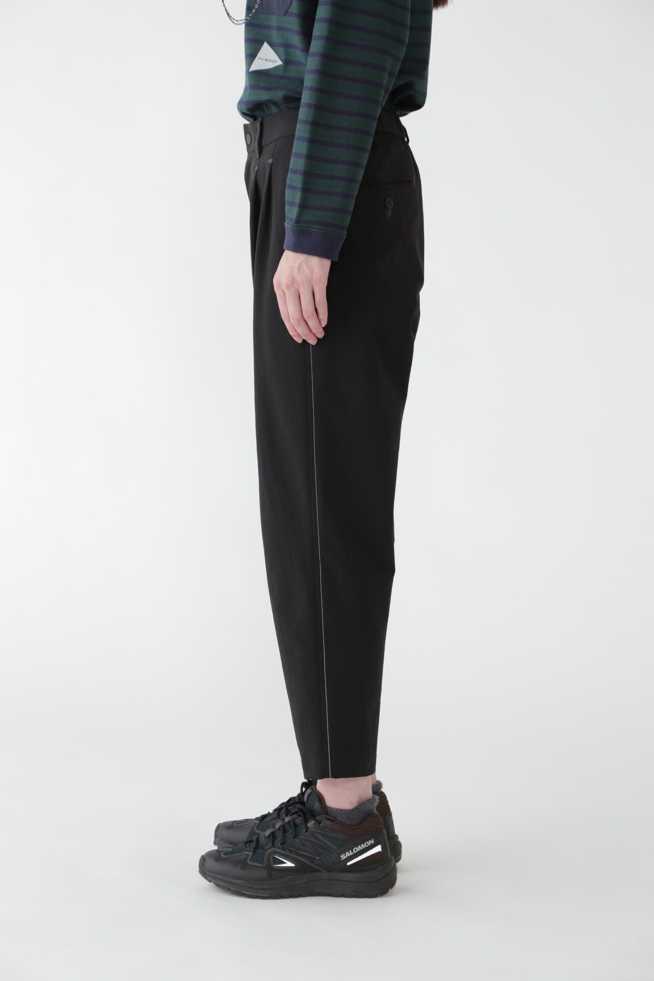 plain tapered stretch pants | bottoms | and wander ONLINE STORE