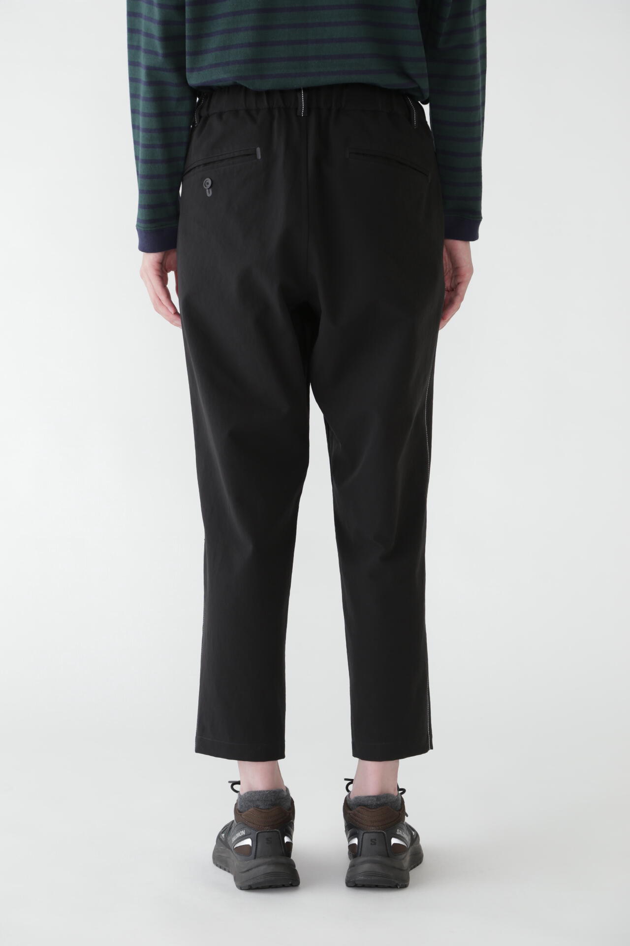 plain tapered stretch pants