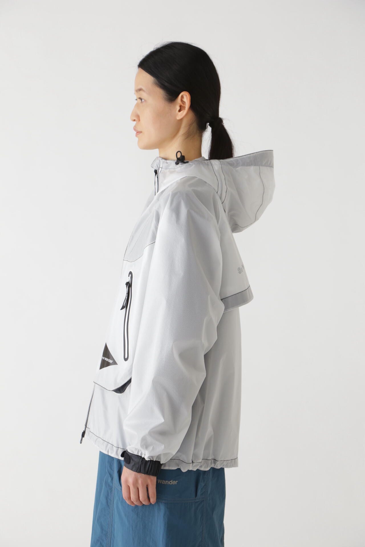 sheer loose fitting rain jacket 