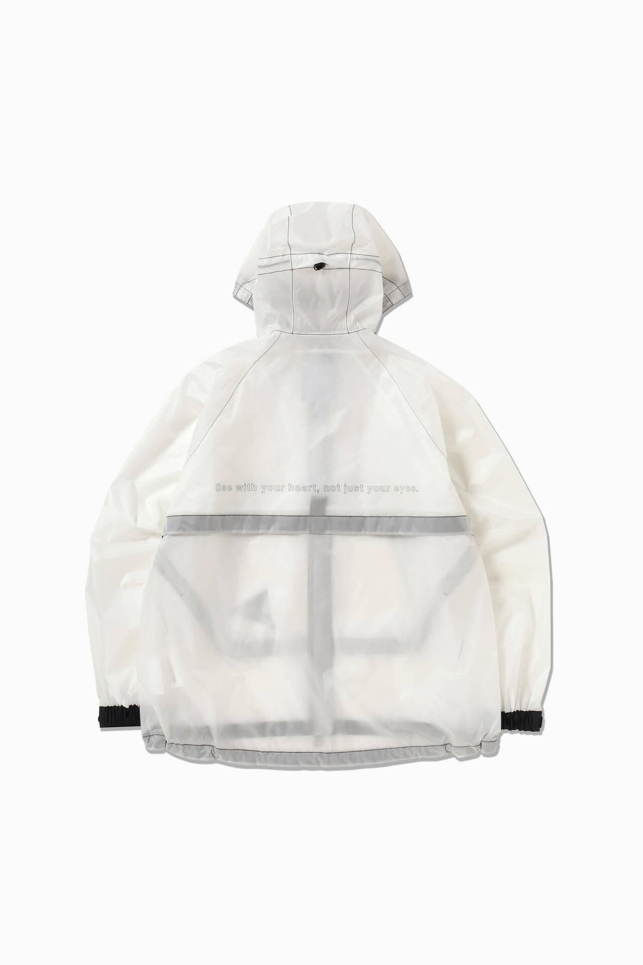 sheer loose fitting rain jacket 