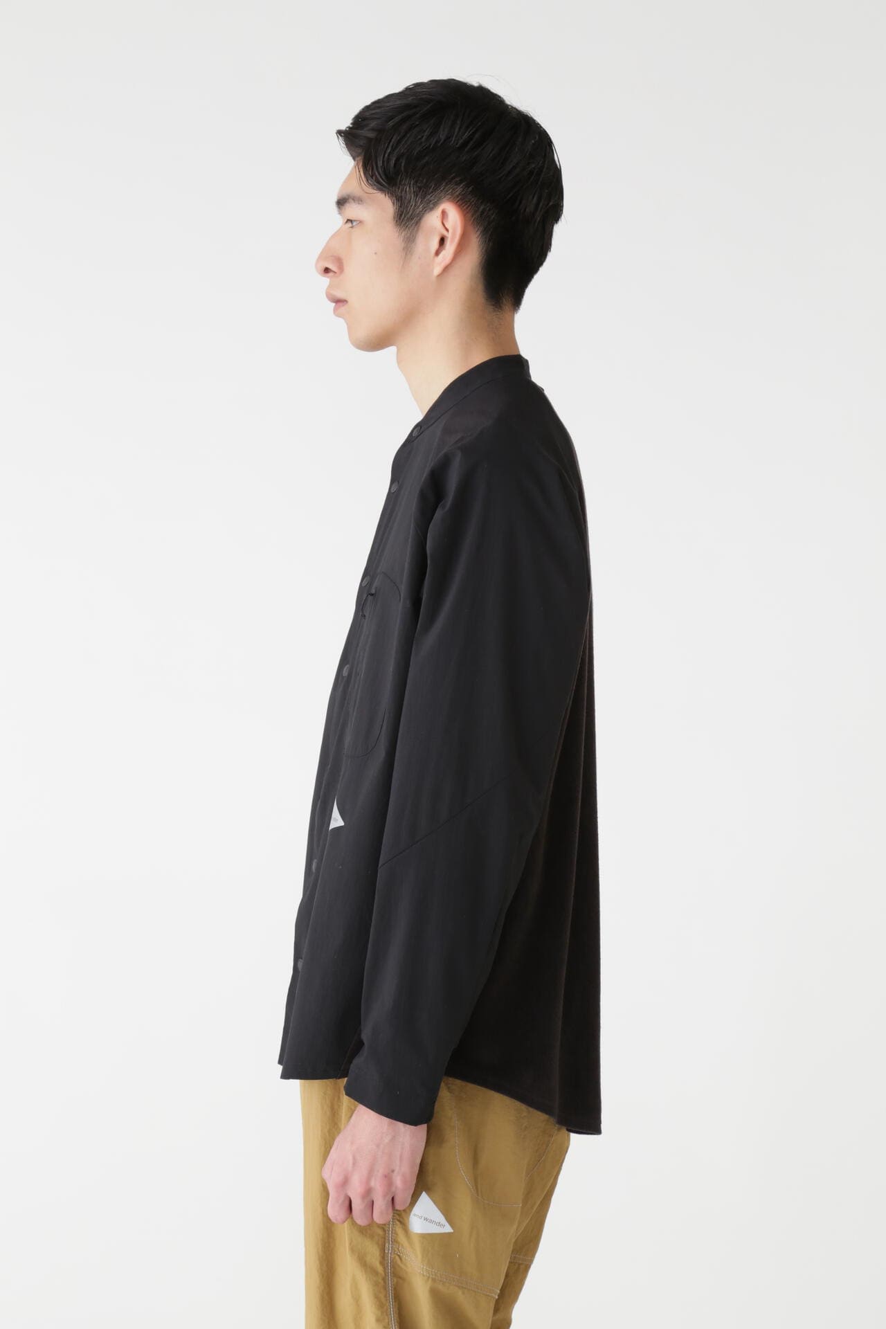 fleece base band collar shirt