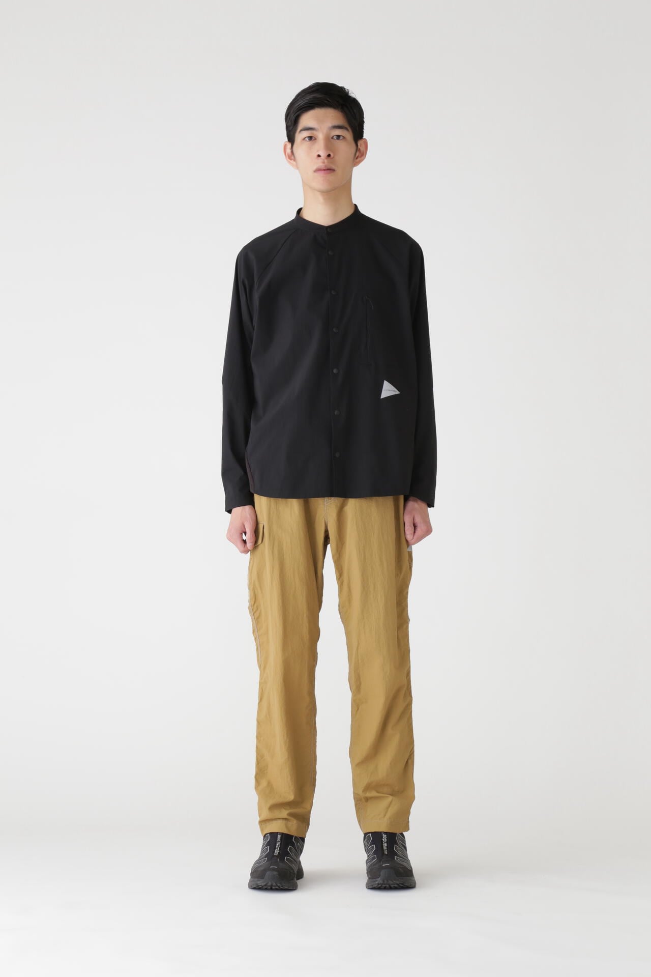 fleece base band collar shirt