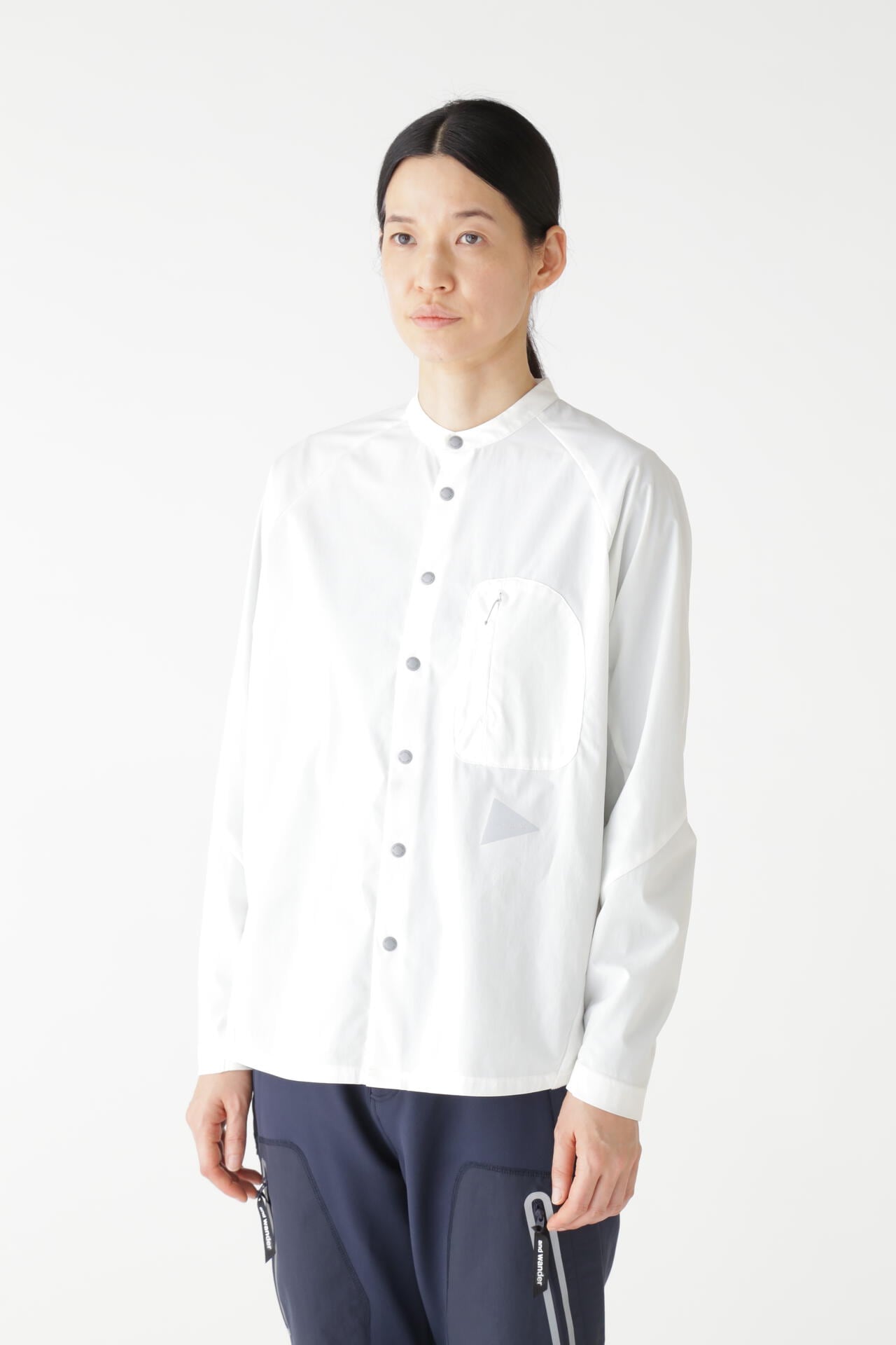 fleece base band collar shirt