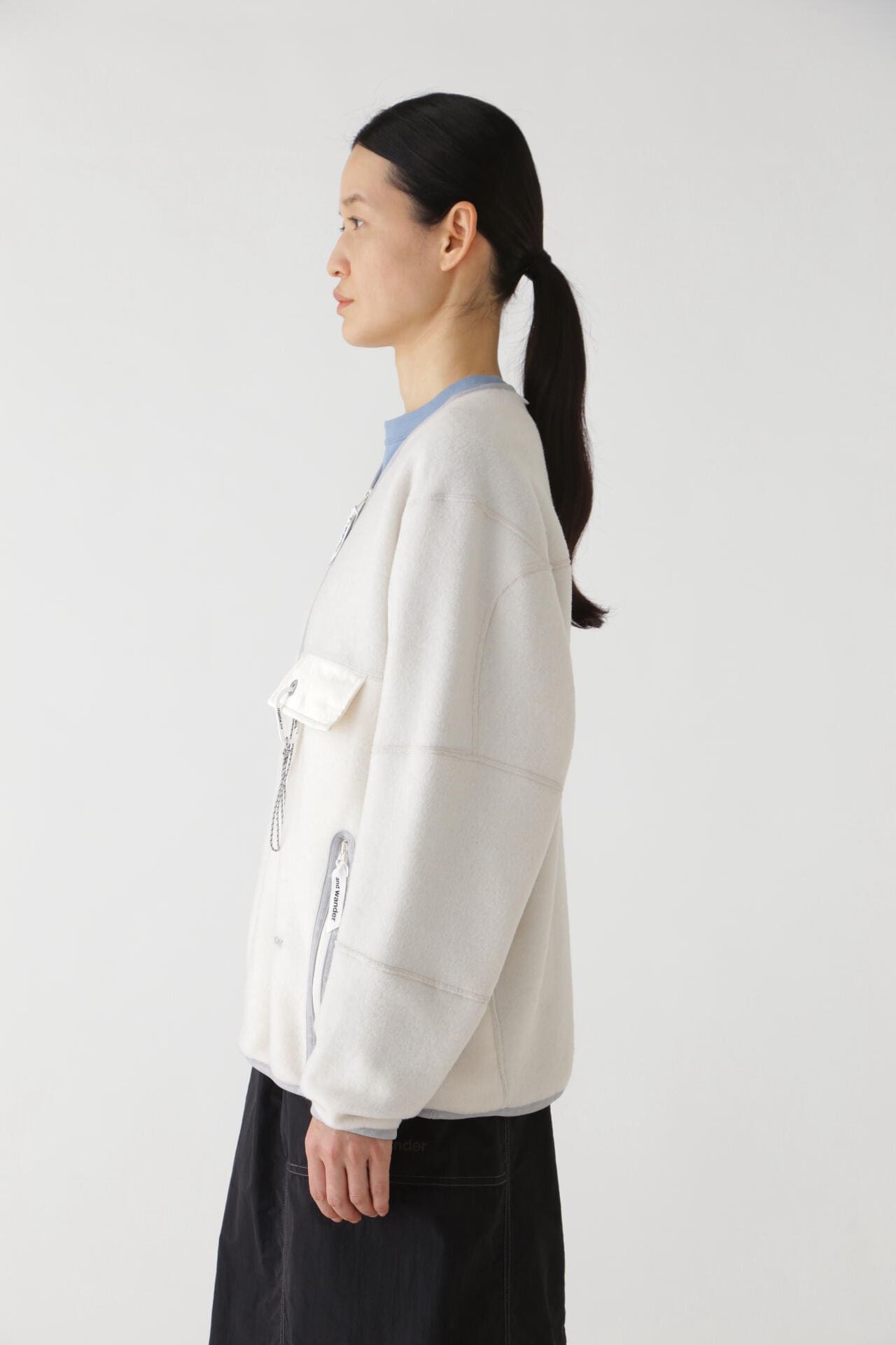 wool fleece cardigan