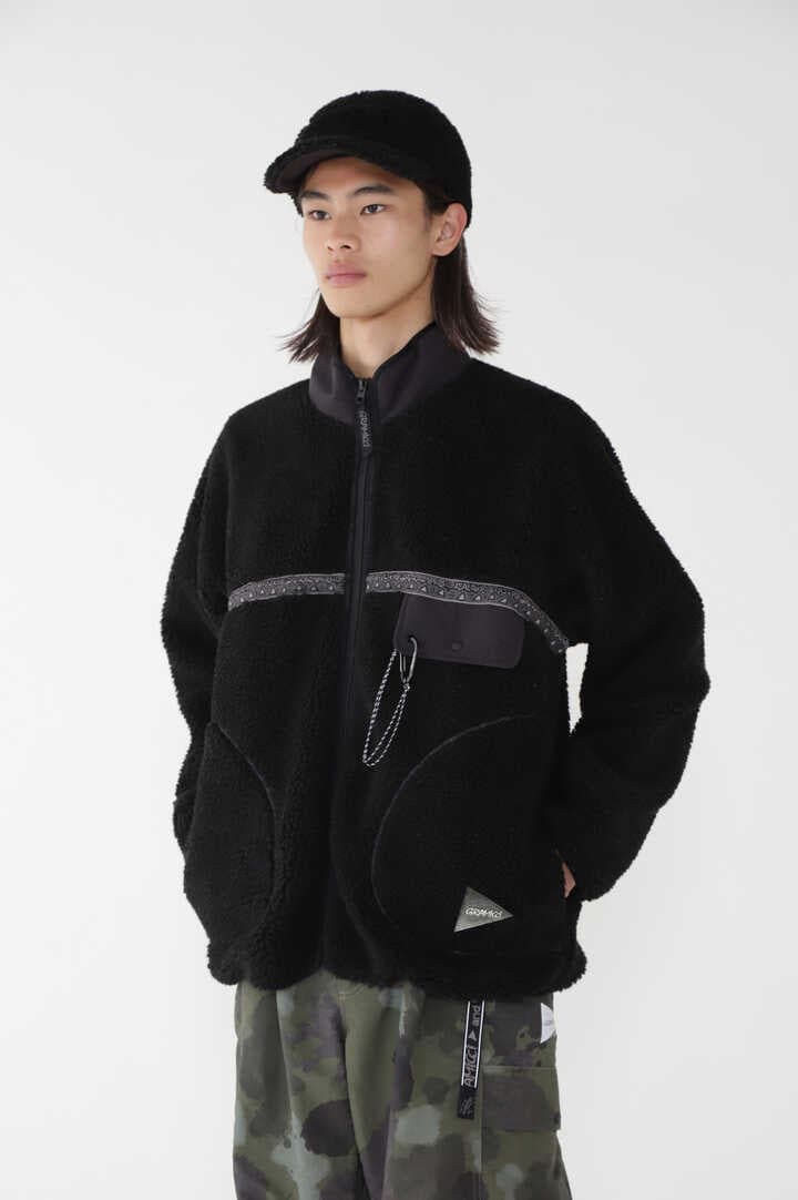 GRAMICCI × and wander JQ tape fleece jacket