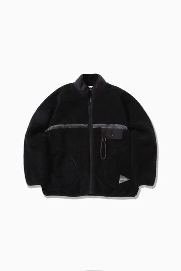 GRAMICCI × and wander JQ tape fleece jacket