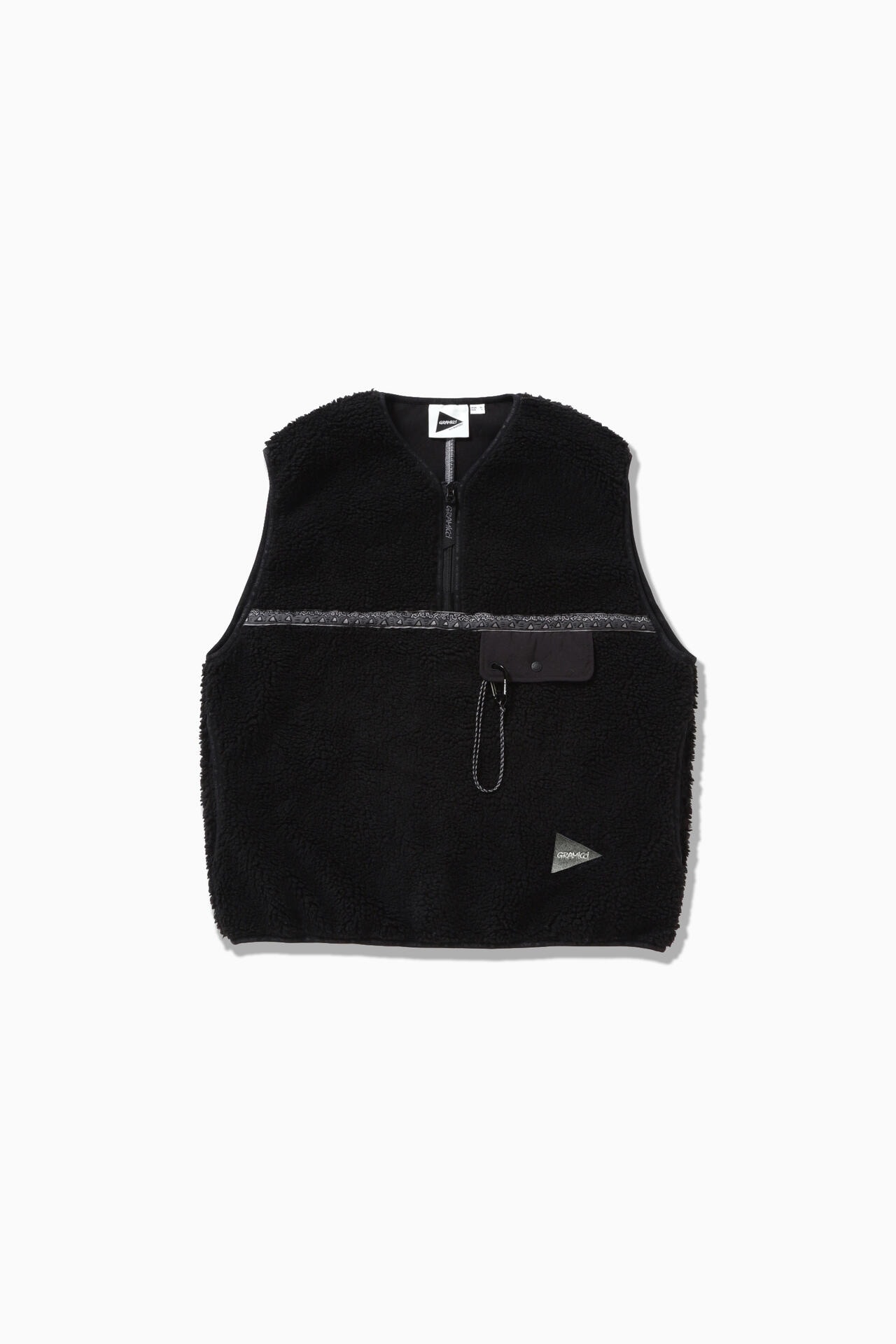 GRAMICCI × and wander JQ tape fleece vest