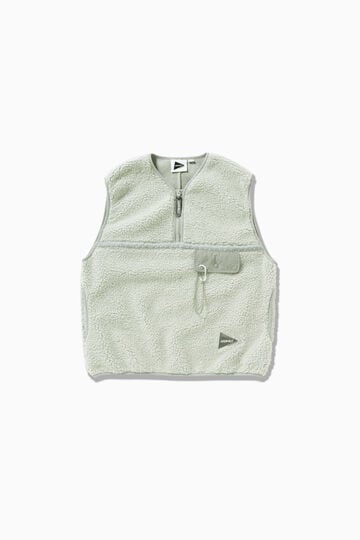 GRAMICCI × and wander JQ tape fleece vest