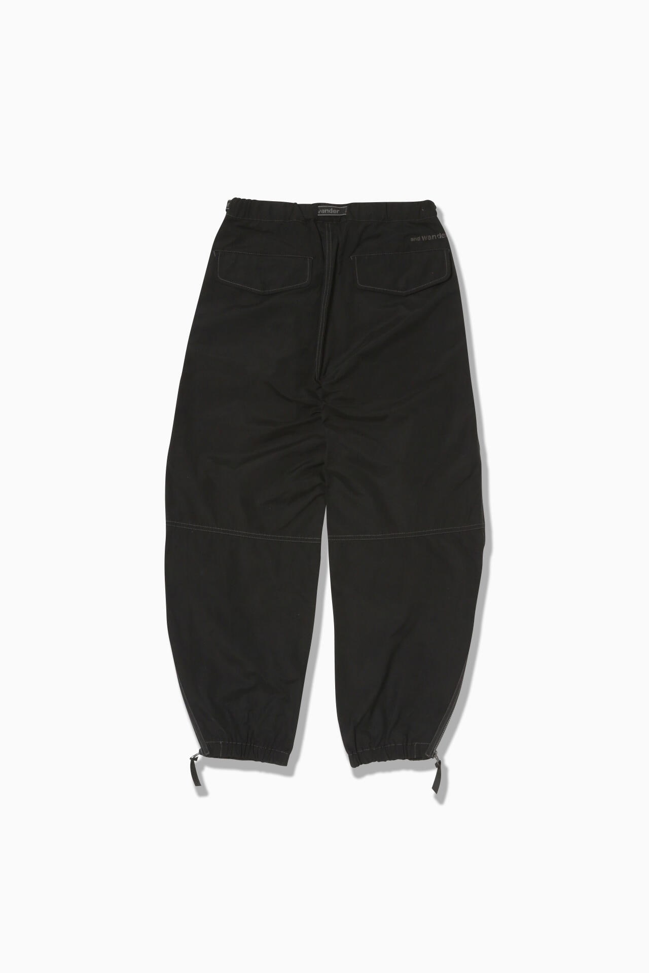 high count cloth side zip hem pants