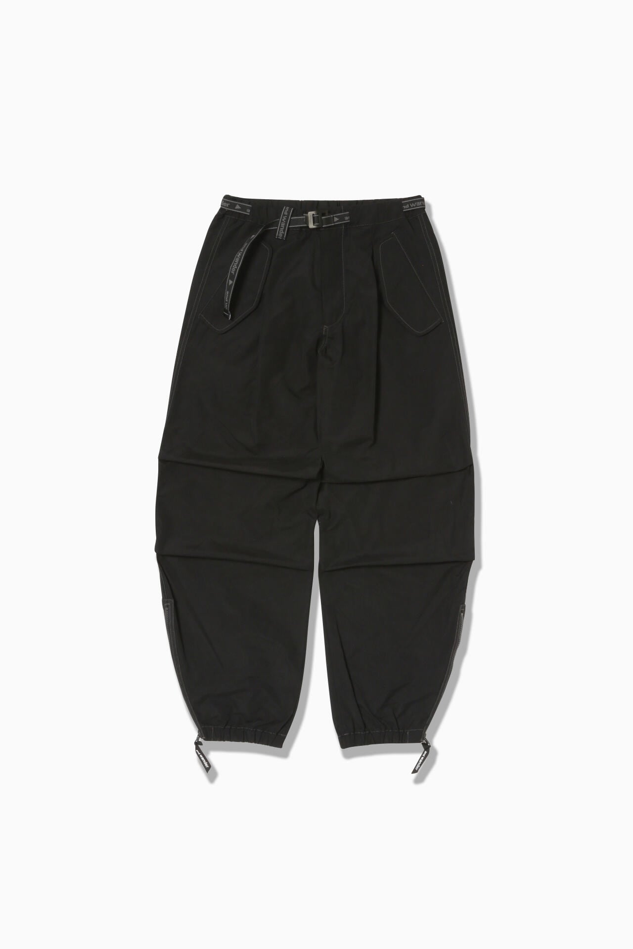 high count cloth side zip hem pants