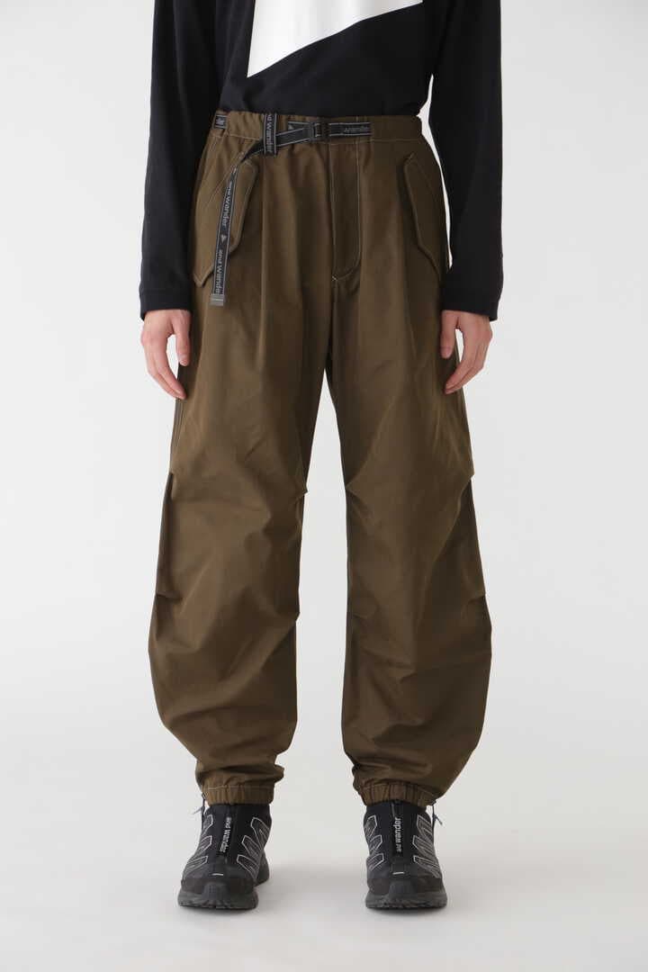 high count cloth side zip hem pants