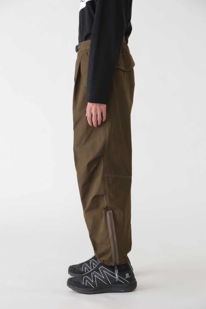 high count cloth side zip hem pants