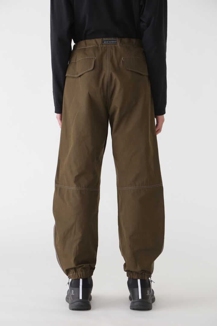 high count cloth side zip hem pants