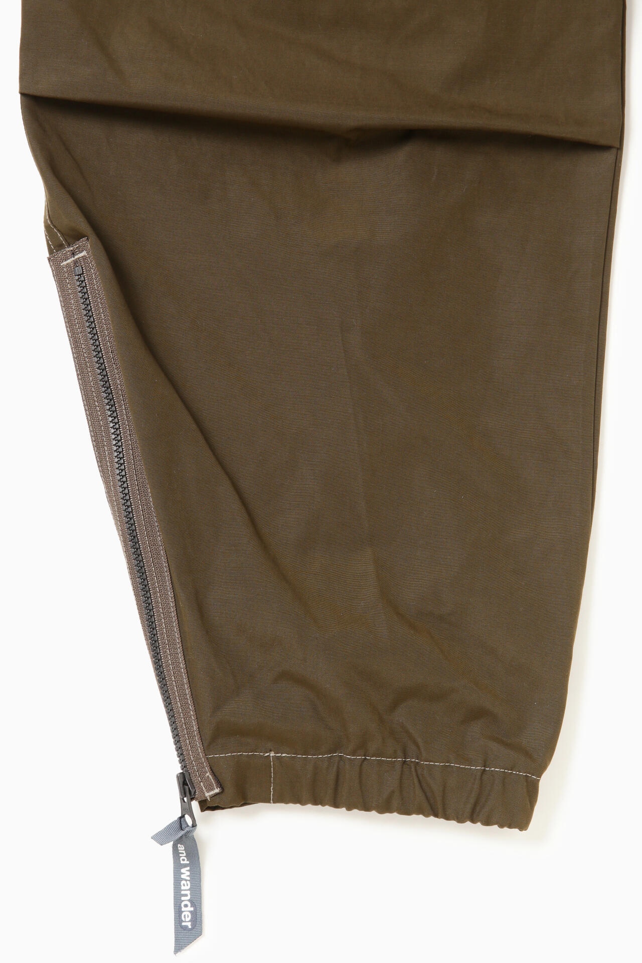 high count cloth side zip hem pants