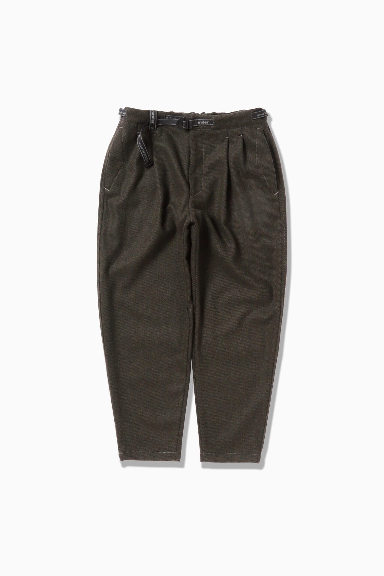 REWOOL tweed tapered pants